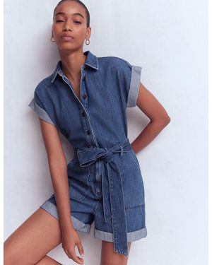 Boden Kay Denim-Jumpsuit - Blau
