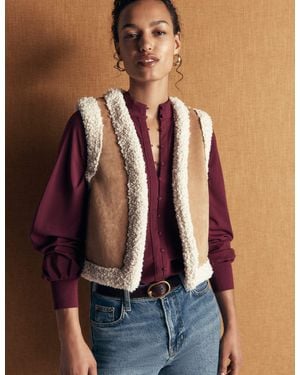 Boden Bluse Mit Langen Manschetten Und Halber Knopfleiste - Blau