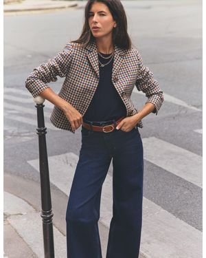 Boden Femmes Blazer Dartmouth En Laine Mélangée En Taille - Gris