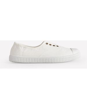 Boden Canvas-turnschuhe ohne schnürsenkel ivo - Weiß