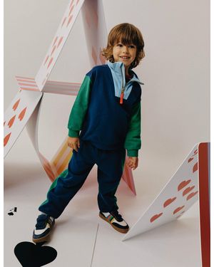 Boden Bas De Jogging Colourblock Resserré Aux Chevilles-Colourblock Bleu Médiéval - Multicolore