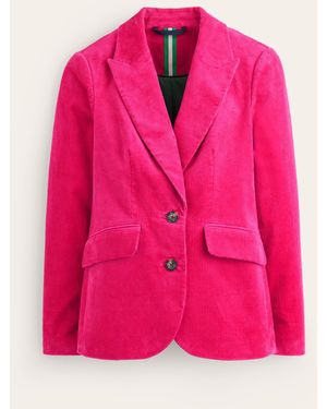 Boden Blazer Marylebone En Velours Côtelé Femme - Rose