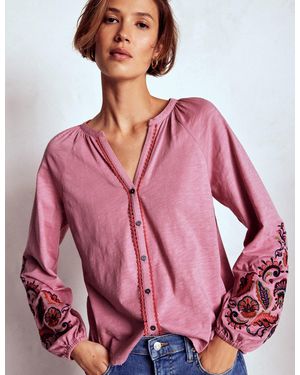 Boden Alma Besticktes Hemd - Pink