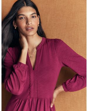Boden Femmes Robe Décontractée Naomi En Jersey En Taille - Violet