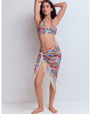 Boden Sarong Mit Quasten - Blau