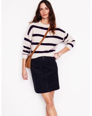 Boden Mini-jupe estella en velours côtelé - Bleu