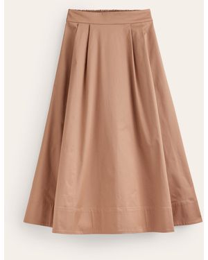 Boden Jupe isabella en satin de coton - Marron