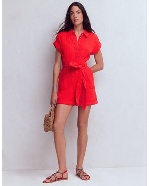 Boden Kay Doppeltuch-Jumpsuit - Rot