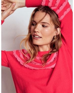 Boden Alice Flauschiger Raglanpullover - Rot