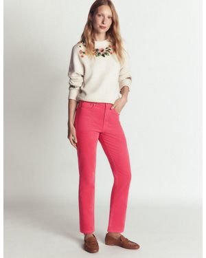 Boden Schmal Geschnittene Cord-Jeans Mit Hohem Bund - Rot