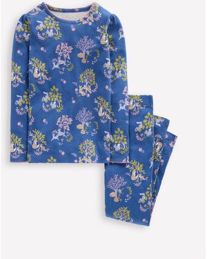Boden Pyjama Long Douillet-Imprimé Forêt Bleu