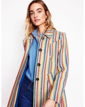 Boden Manteau Lincoln Rayé-Sergé Rayé Arc-En-Ciel - Bleu