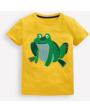 Boden T-Shirt Manches Courtes En Bouclé-Grenouille Jaune Ananas