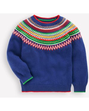 Boden Pull Motif Jacquard-Multi Bleu Saphir