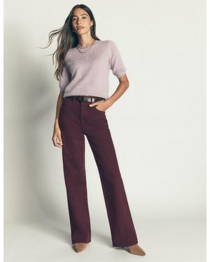 Boden Femmes Jean Droit Taille Haute En Taille - Violet