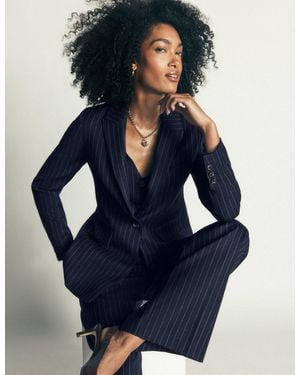 Boden Femmes Blazer Woodbridge En Laine En Taille - Bleu