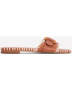 Boden Femmes Sandales Plates À Détails En Taille - Rose
