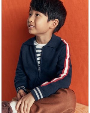 Boden Schicker Pullover Mit Reißverschluss - Blau