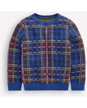 Boden Pull À Carreaux Traditionnel-Bleu Médiéval À Carreaux