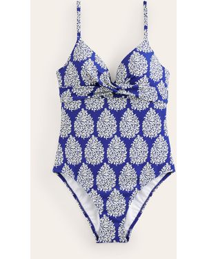 Boden Maillot de bain capri à bonnets - Bleu