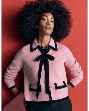 Boden Elizabeth Strickjacke Mit Schleife - Pink