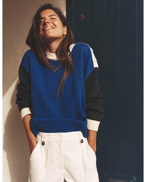 Boden Jemma Breiter Baumwollpullover - Blau