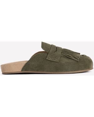 Boden Etta Ghillie-Pantoletten - Grün