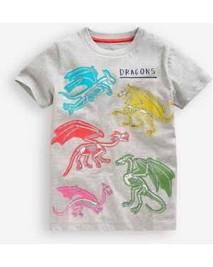 Boden Im Dunkeln Leuchtendes T-Shirt - Grau