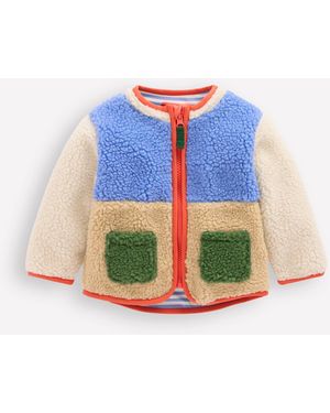 Boden Veste Douillette En Borg-Colourblock Multi - Bleu