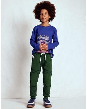 Boden Jogginghose Mit Verstärktem Knie-Piniengrün, Aus Reißfestem Material - Blau