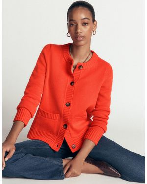 Boden Femmes Cardigan Marta En Laine Mérinos En Taille Tp - Rouge