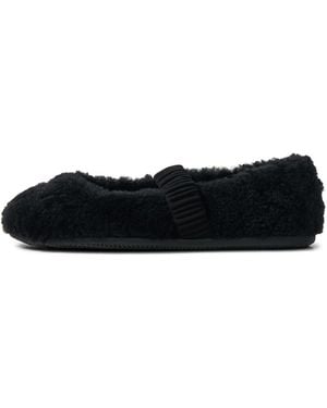 Bogner Vienna Lambskin Ballerina Flats For - Black