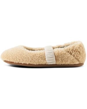 Bogner Lammfell-Ballerinas Für Damen - Natur