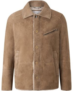 Bogner Liron Lambskin Leather Jacket - Brown