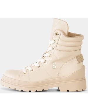 Bogner St. Moritz Lace-up Boots With Spikes - Natural