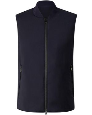 Bogner Virgin Wool Waistcoat Jeff For - Blue