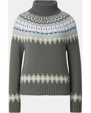 Bogner Ingrid Cashmere Sweater And Norwegian-Style Sweater For - Gray