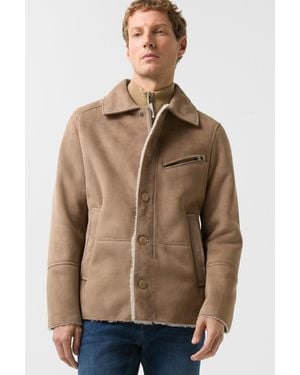 Bogner Liron Lambskin Leather Jacket - Brown