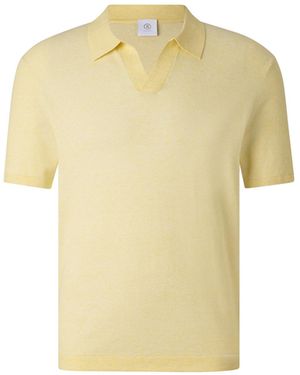 Bogner Lyon Knitted Polo Shirt For - Yellow