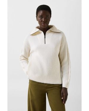 Bogner Larissa Virgin Wool Turtleneck Sweater - Natural