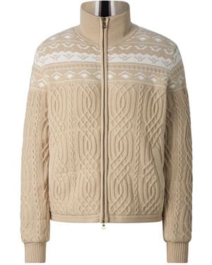 Bogner Carolyn Norwegian-Style Knit Jacket For - Natural