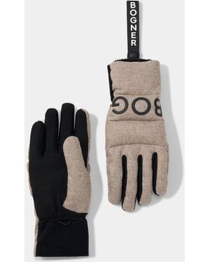 Bogner Flannel Gloves Walker - White