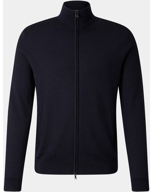 Bogner Oscar Virgin Wool Knit Jacket - Blue