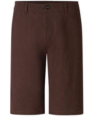 Bogner Marc Linen Mix Shorts For - Brown