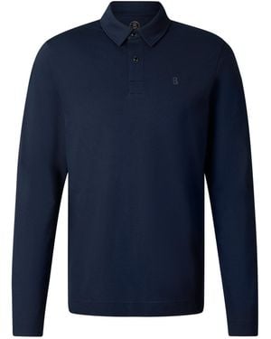 Bogner Timon Polo Long-Sleeved Top For - Blue