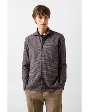 Bogner Hardy Cotton Flannel Shirt - Gray