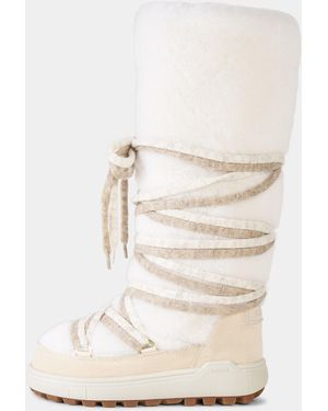 Bogner Chamonix Snow Boots With Spikes - Natural