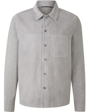 Bogner Henno Suede Knit Overshirt For - Grey