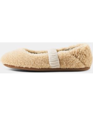 Bogner Lambskin Ballerina Flats - Natural