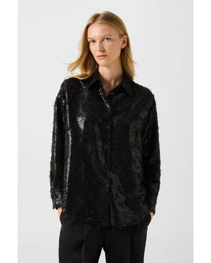Bogner Florence Sequinned Shirt Blouse - Black
